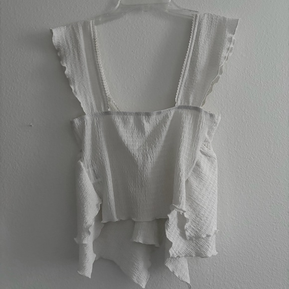 White Ruffle Blouse - Picture 4 of 5